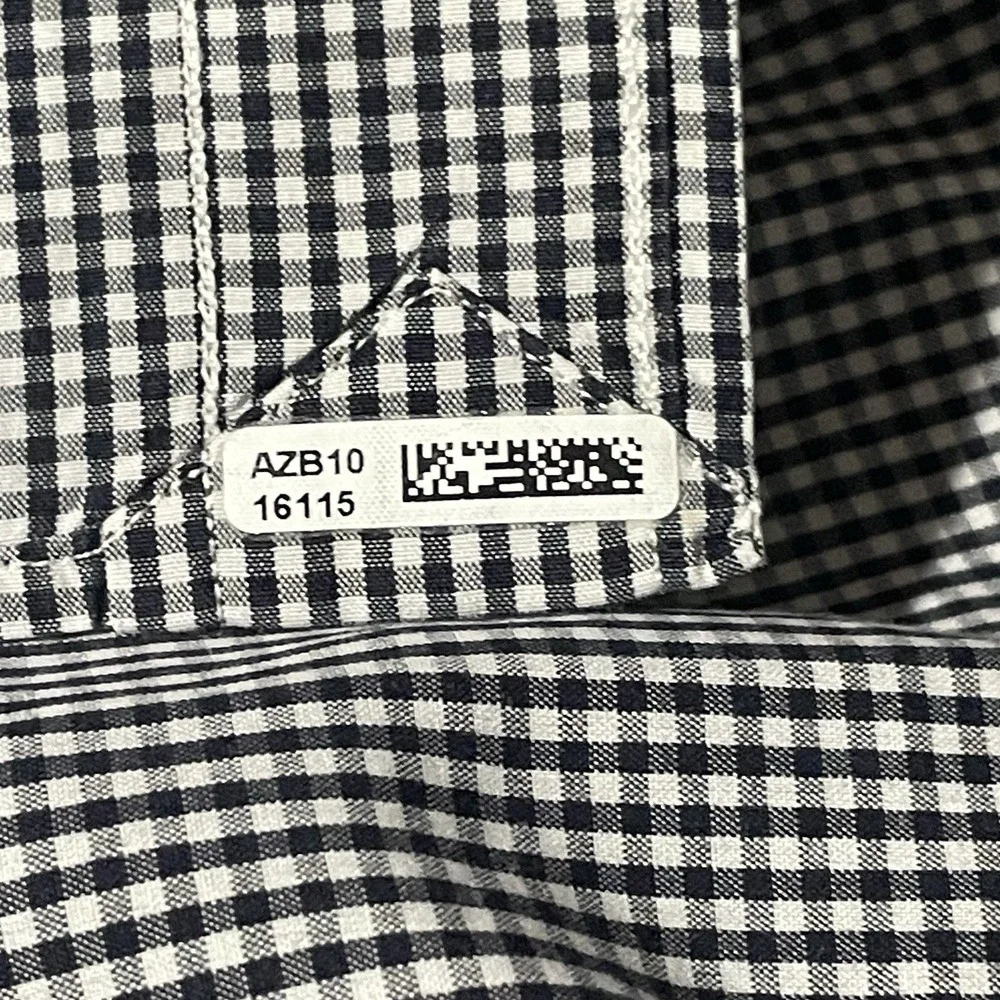 Ralph Lauren Golf Men's Tilden Shirt Large Black Checkered Long Sleeve Pony Logo